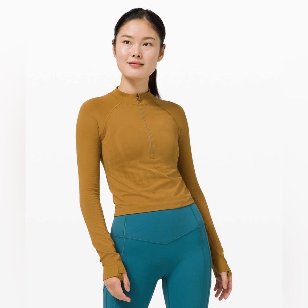 lululemon swiftly tech 2.0 1/2 zip crop